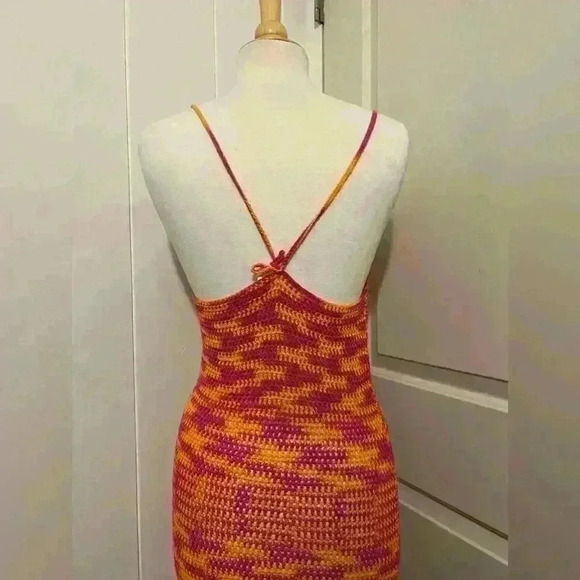 Acacia Swimwear Ipo Pink Orange Crochet Maxi Dress Cover Up $264 Beachy Vacay - Picture 4 of 7